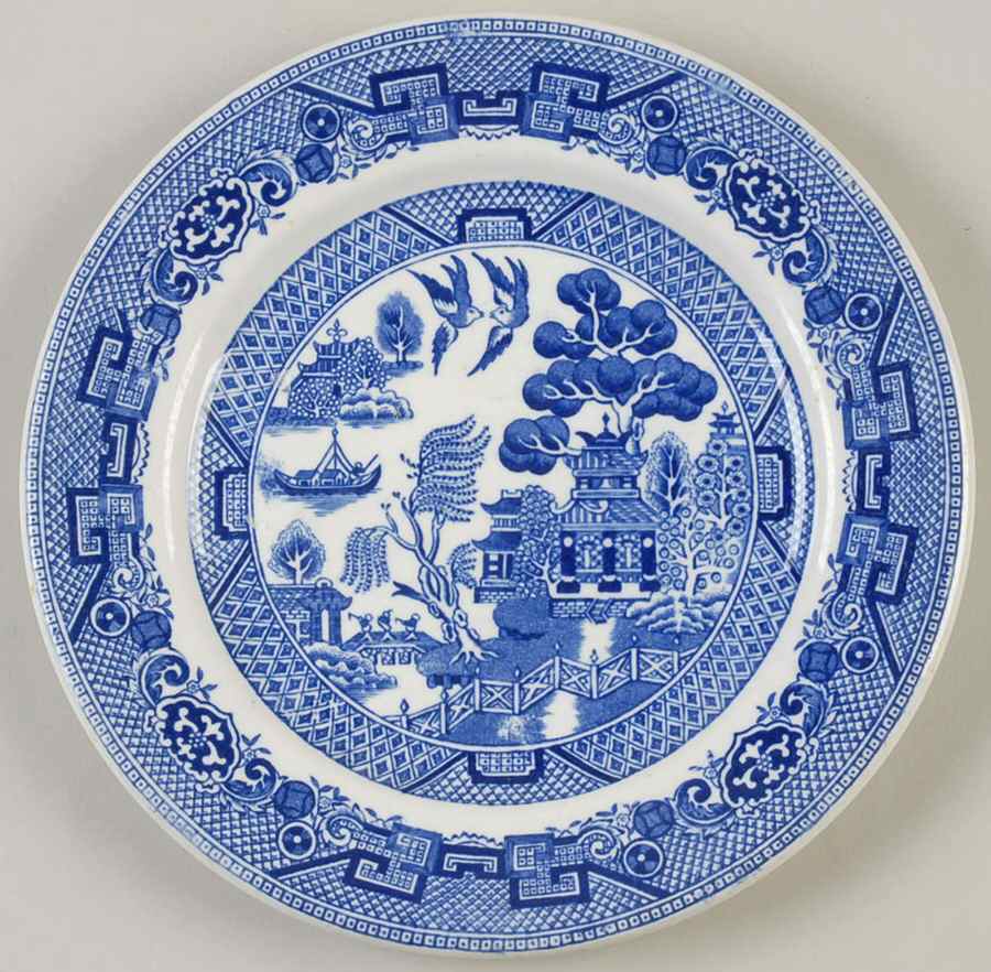Willow Blue (No Gold Trim) Salad Plate by John Maddock & Sons-1