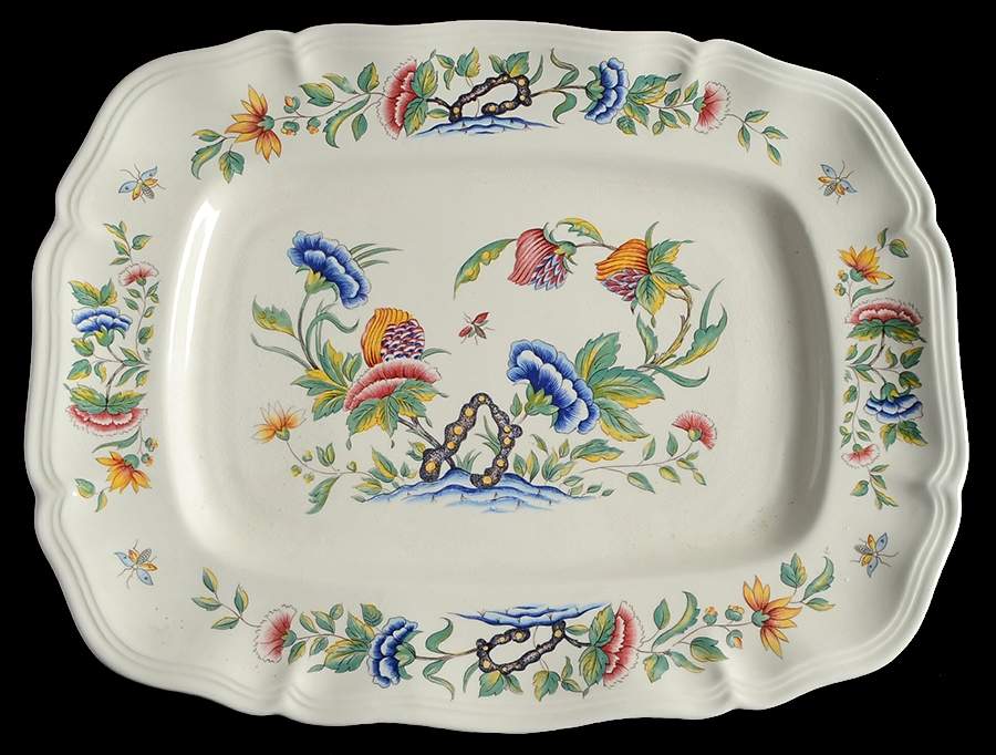 Rouen 15" Oval Serving Platter by Mottahedeh-1