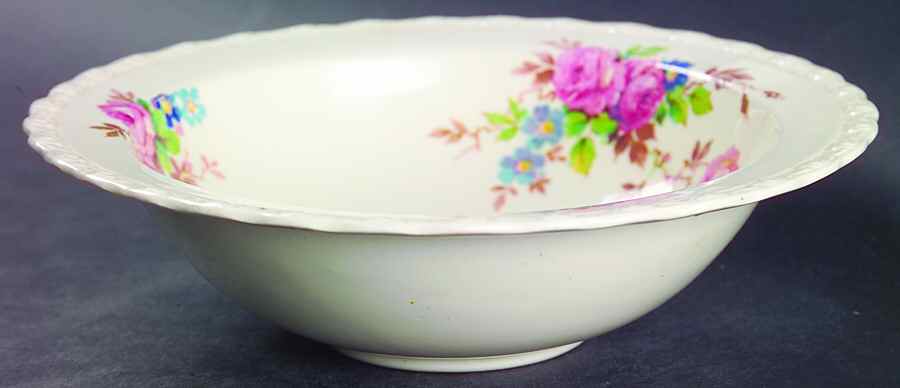 June Roses (Embossed Roses on Edge) Rim Cereal Bowl by Myott Staffordshire-1