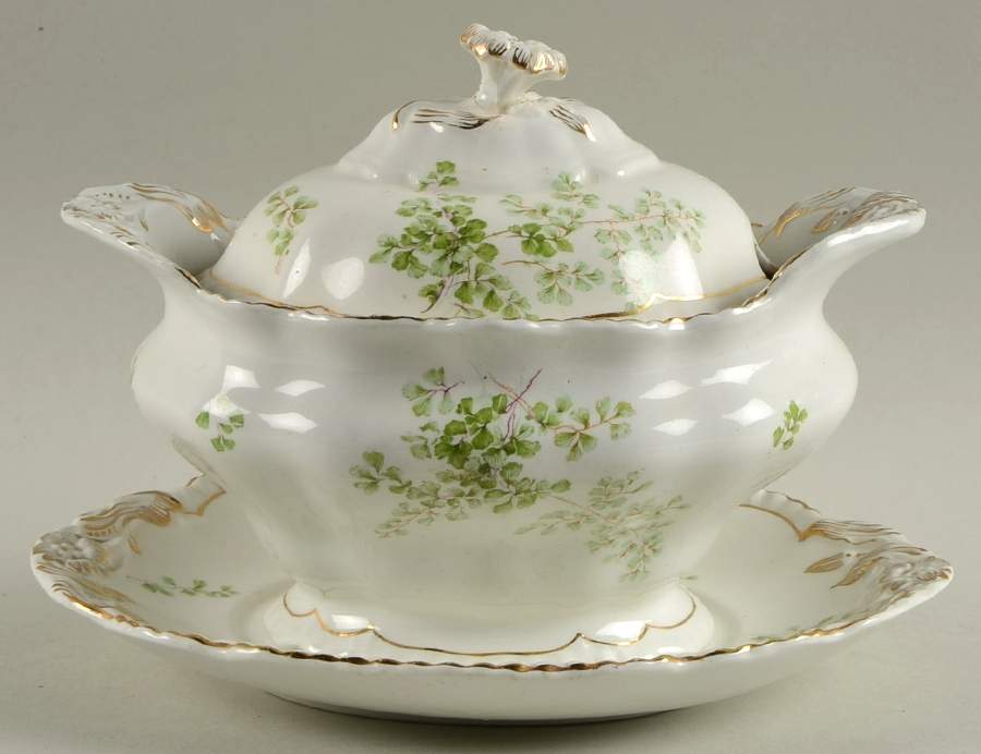 MAD57 Sauce Boat & Lid with Underplate by John Maddock & Sons-1