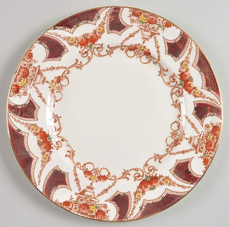 The Regal Red Luncheon Plate by Myott Staffordshire-1