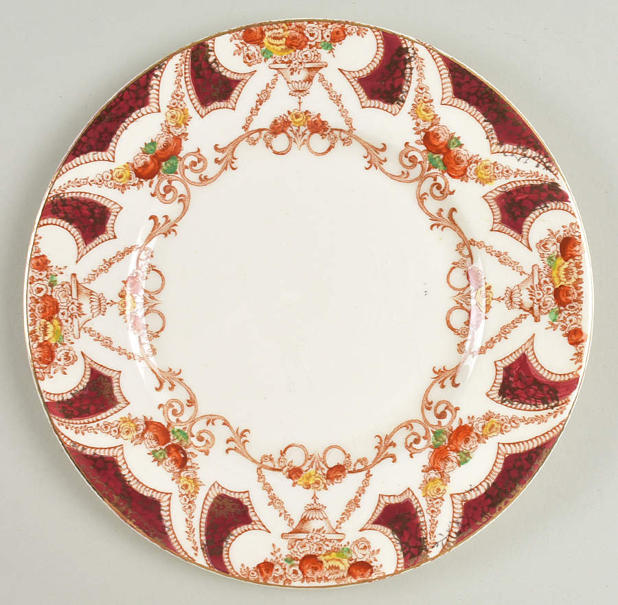The Regal Red Salad Plate by Myott Staffordshire-1