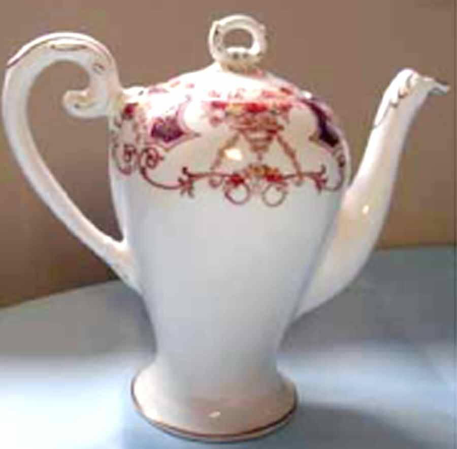 The Regal Red Coffee Pot & Lid by Myott Staffordshire-1