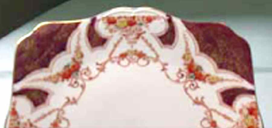 The Regal Red Handled Cake Plate by Myott Staffordshire-1