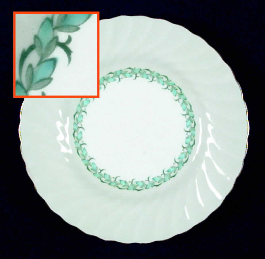 Lady Rodney (Green Rim) Bread & Butter Plate by Minton-1