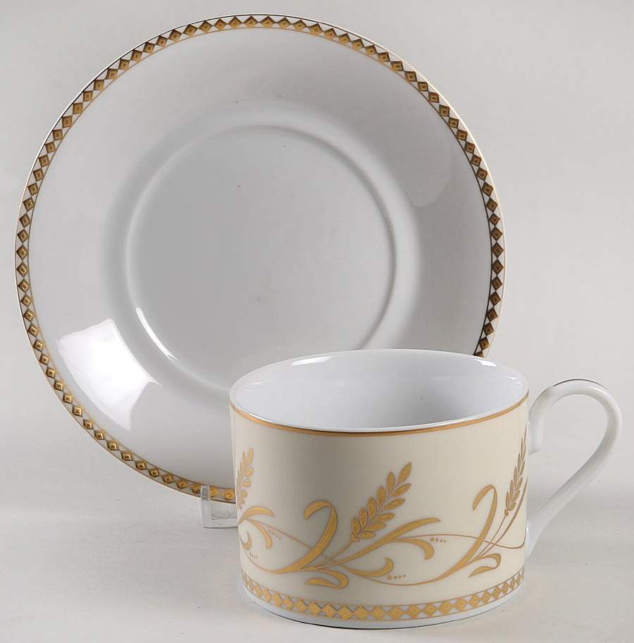 Harvest Gold Flat Cup & Saucer Set by Mikasa-1