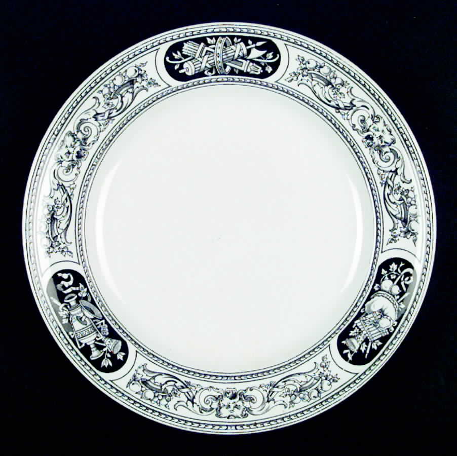 Trophy Black Dinner Plate by Minton-1