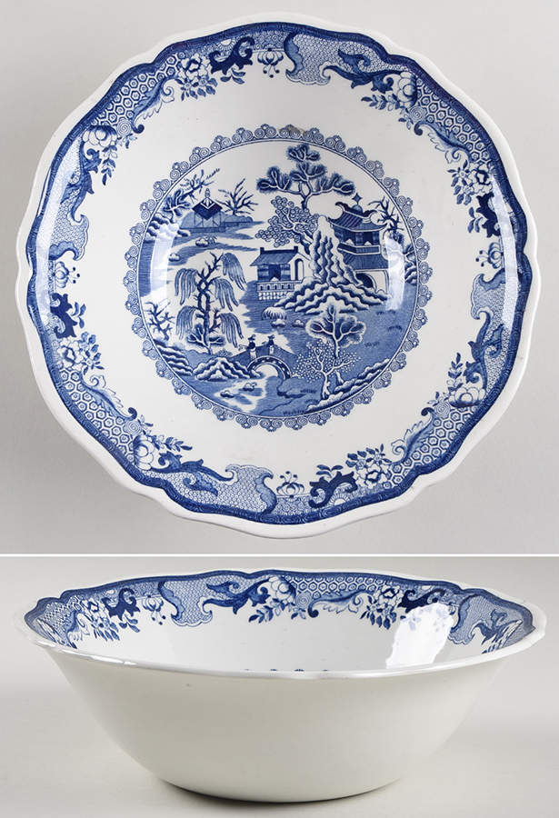 Willow Blue (Design Off Edge) 8" Round Vegetable Bowl by Mason's-1