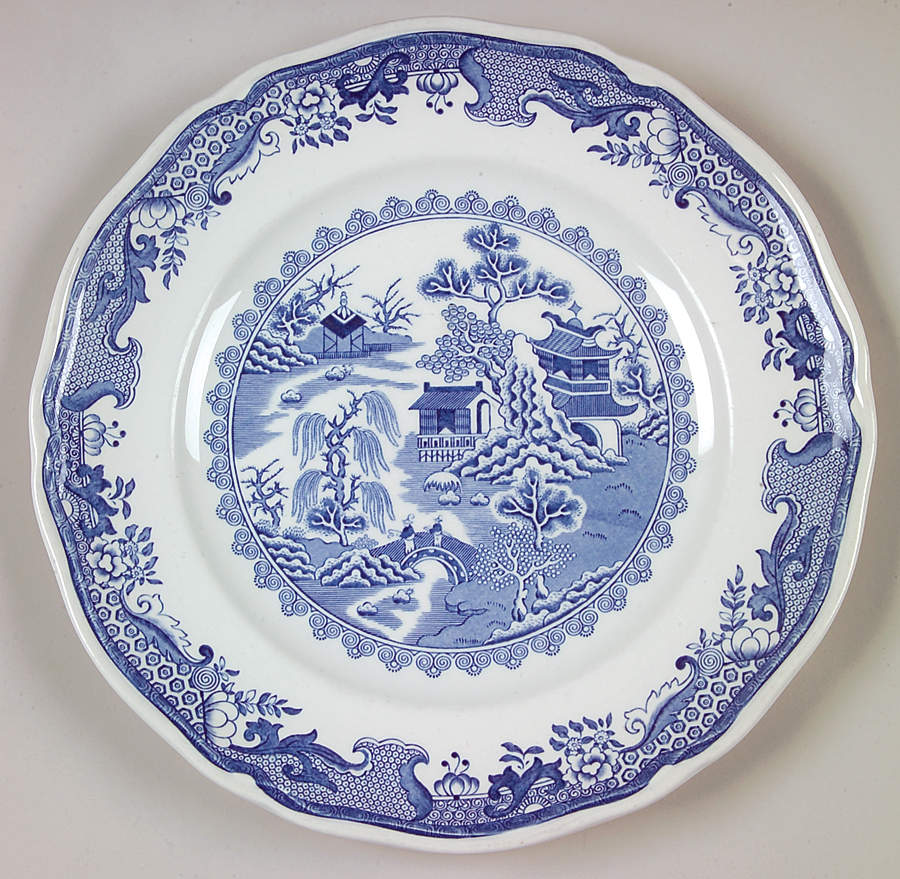 Willow Blue (Design Off Edge) Dinner Plate by Mason's-1