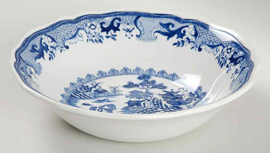 Willow Blue (Design Off Edge) Coupe Cereal Bowl by Mason's-1