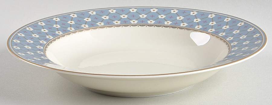 Dubonnet Blue Rim Soup Bowl by Mikasa-1