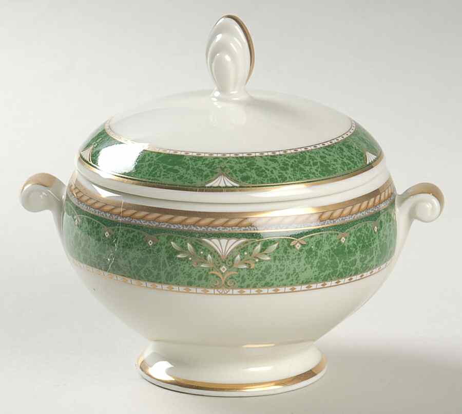 Royal Jade Sugar Bowl & Lid by Mikasa-1