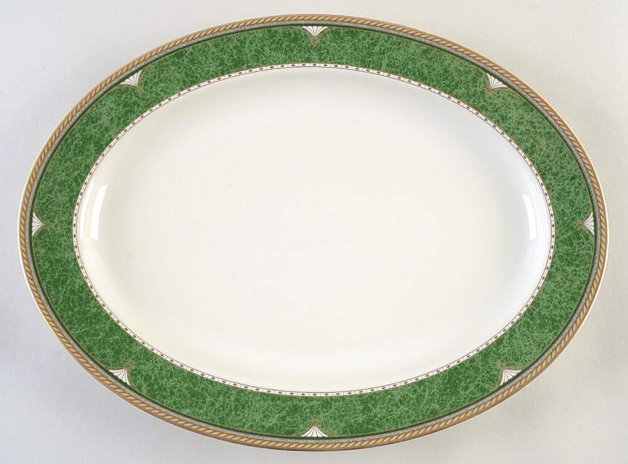 Royal Jade 15" Oval Serving Platter by Mikasa-1