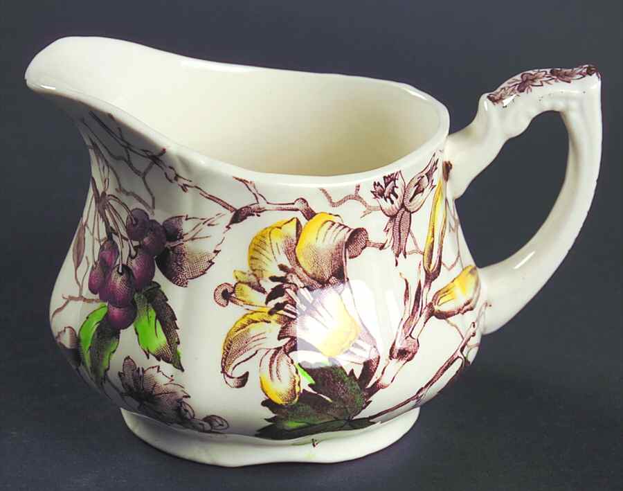 Bourbon Lily Brown Multicolor Creamer by Alfred Meakin-1