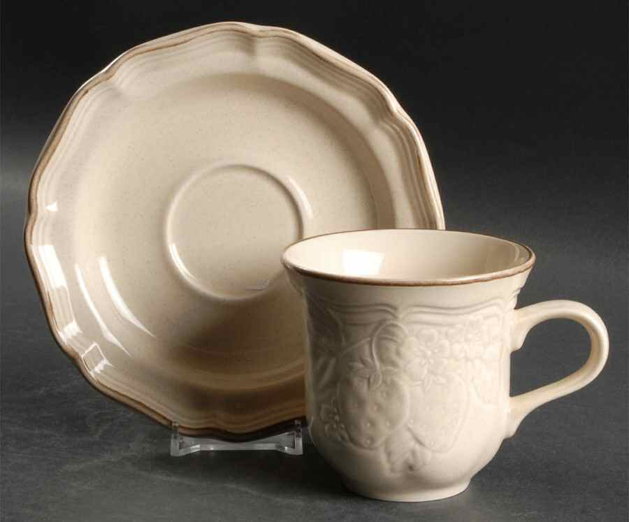 Vanilla Ice Flat Cup & Saucer Set by Mikasa-1