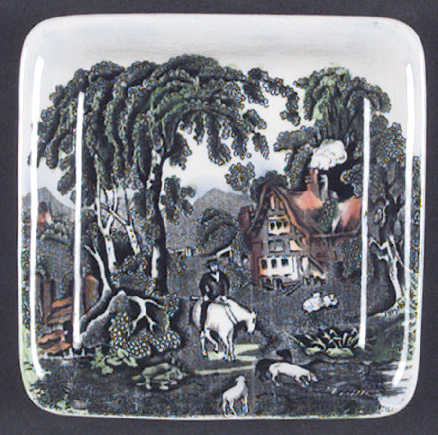 Rural England Green Multicolor Nut Dish by W R Midwinter Ltd-1