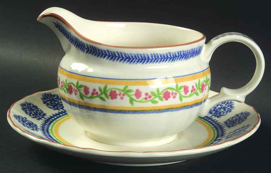 French Terrace Gravy Boat & Underplate by Mikasa-1