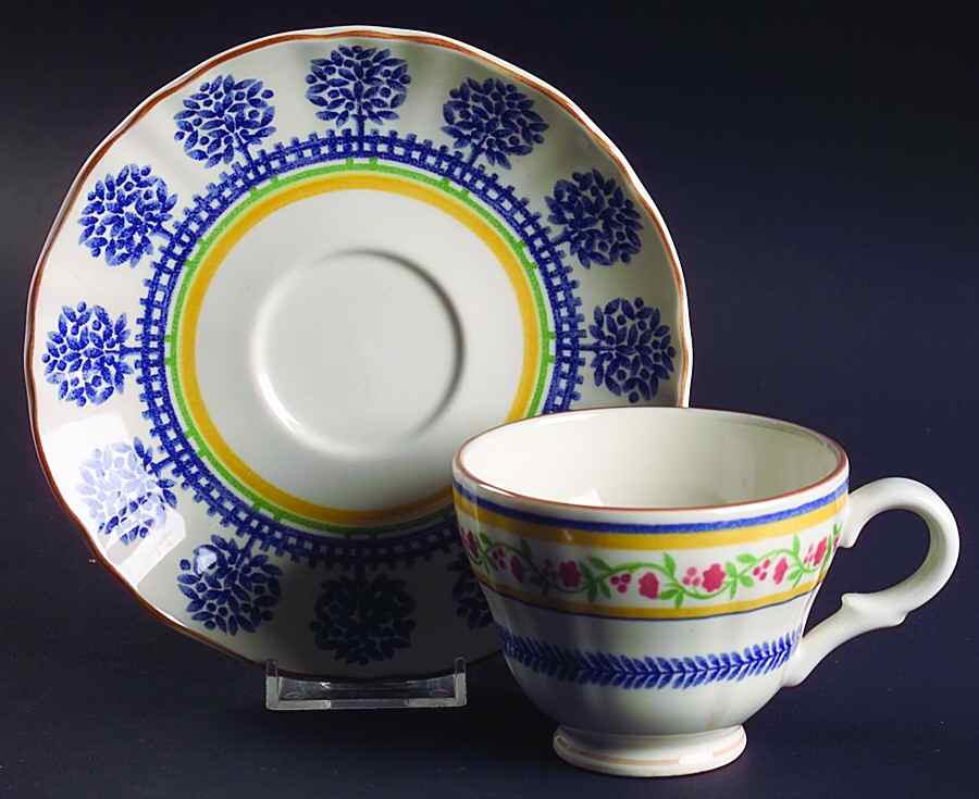French Terrace Footed Cup & Saucer Set by Mikasa-1