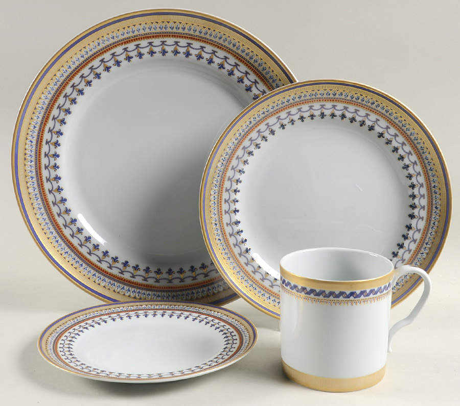 Chinoise Blue 4 Piece Place Setting by Mottahedeh-1