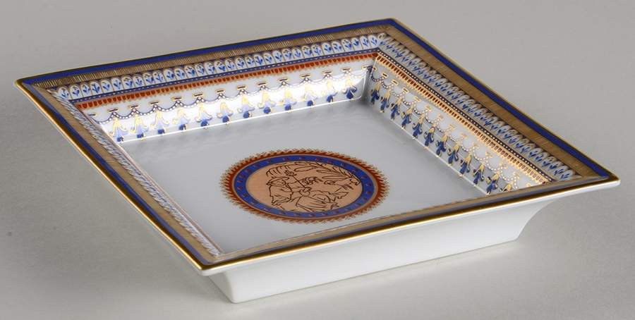 Chinoise Blue 6" Square Tray by Mottahedeh-1