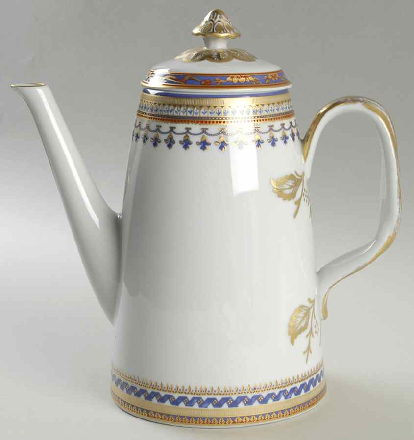 Chinoise Blue Coffee Pot & Lid by Mottahedeh-1