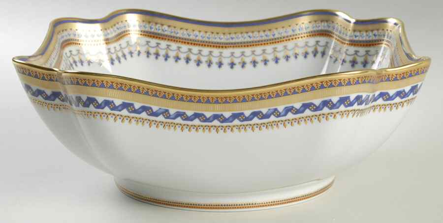 Chinoise Blue 9" Square Vegetable Bowl by Mottahedeh-1