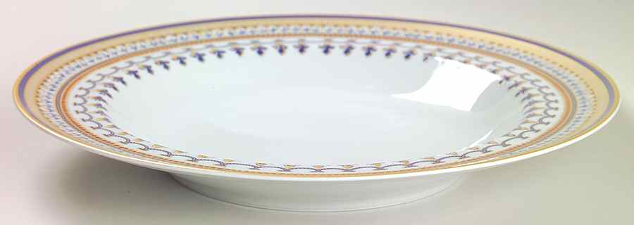 Chinoise Blue Large Rim Soup Bowl by Mottahedeh-1