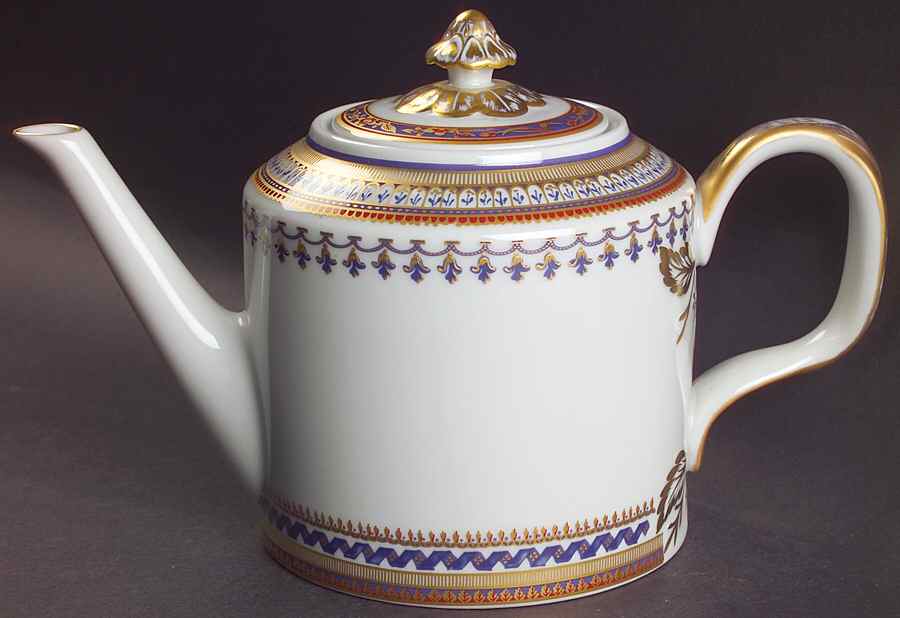 Chinoise Blue Teapot & Lid by Mottahedeh-1