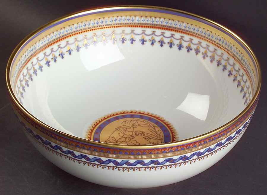 Chinoise Blue 8" Round Vegetable Bowl by Mottahedeh-1