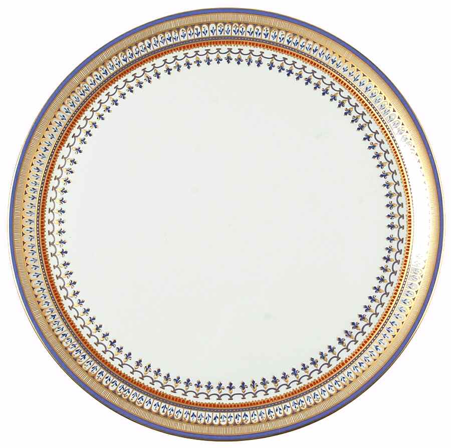 Chinoise Blue Cake Plate by Mottahedeh-1