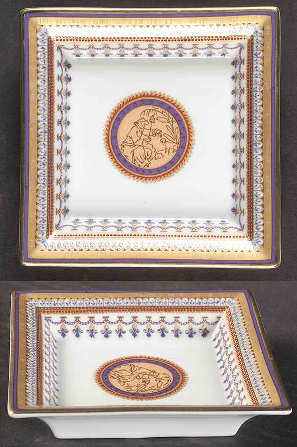 Chinoise Blue 5" Square Tray by Mottahedeh-1