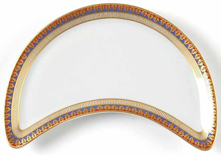 Chinoise Blue Crescent Salad Plate by Mottahedeh-1
