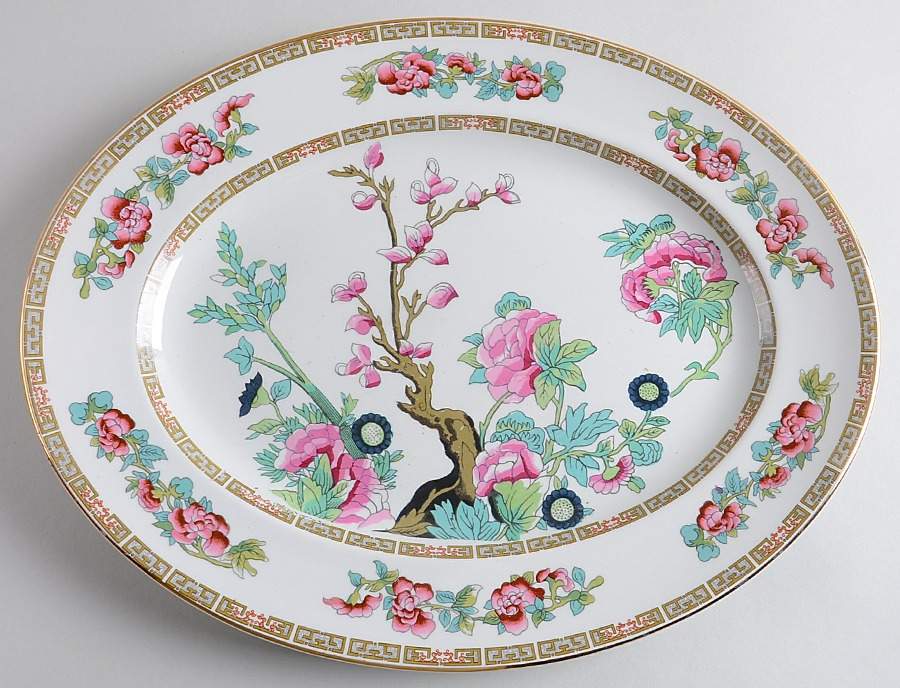 Indian Tree 14" Oval Serving Platter by John Maddock & Sons-1