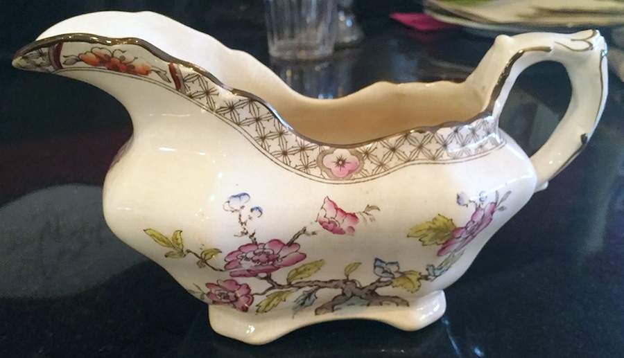 Indian Tree Gravy Boat by John Maddock & Sons-1
