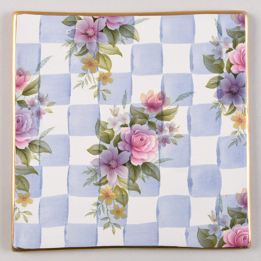 Morning Glory 8" Square Trivet-Cork Back by MacKenzie-Childs-1