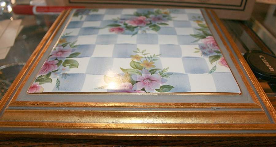 Morning Glory Square Wood Frame  Trivet by MacKenzie-Childs-1