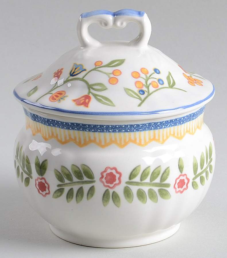 Flower Fancy Sugar Bowl & Lid by Mikasa-1