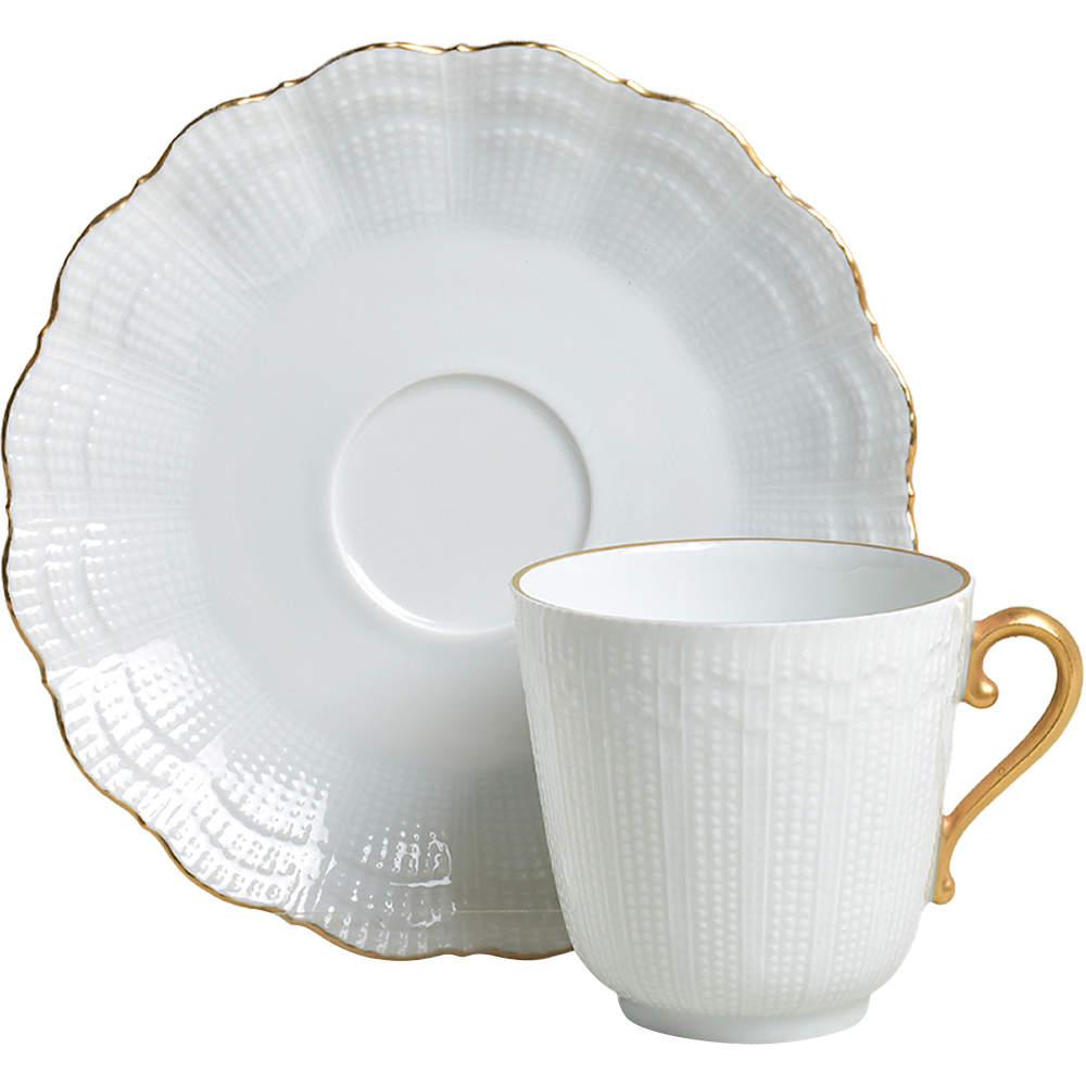 Corail Flat Cup & Saucer Set by Mottahedeh-1