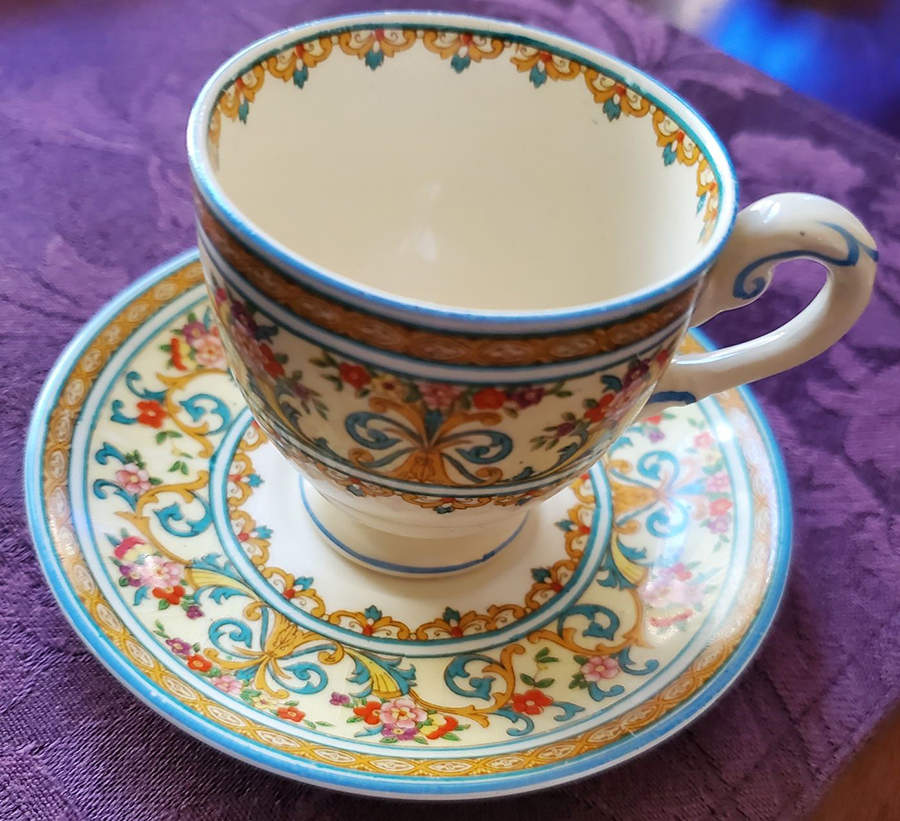 MYO37 Footed Demitasse Cup & Saucer Set by Myott Staffordshire-1