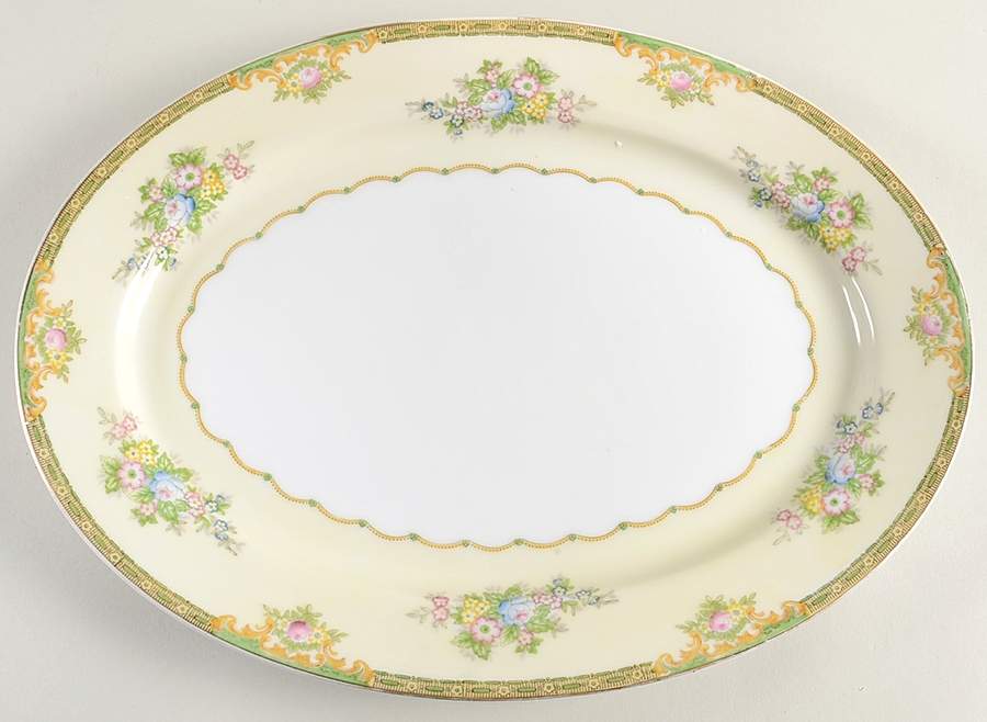 Calais 13" Oval Serving Platter by Meito-1