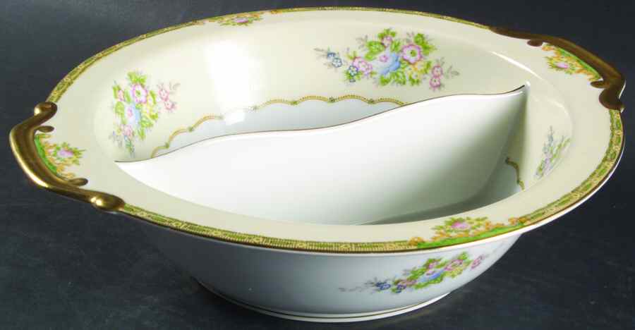 Calais Round Divided Vegetable Bowl by Meito-1