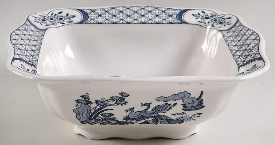 Old Chelsea Blue Square Vegetable No Lid by Mason's-1