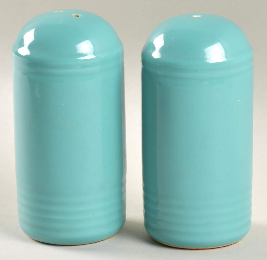 Color Connection Aqua Salt & Pepper Set by Montgomery Ward-1