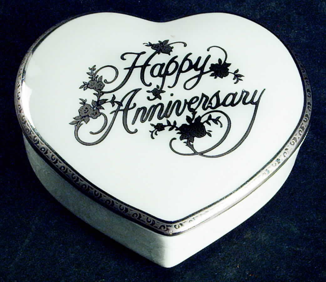 Silver Anniversary Heart Shape Box & Lid by Mikasa-1