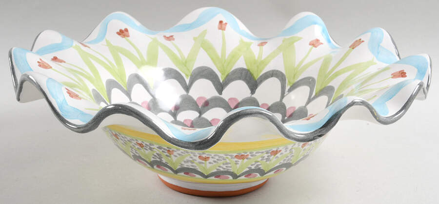King Ferry 12" Round Serving Bowl by MacKenzie-Childs-1