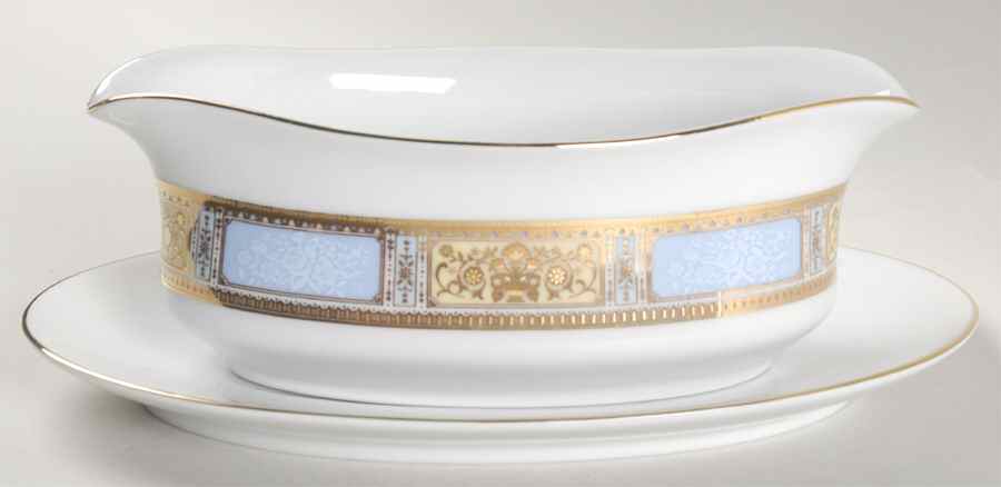 Bridal Bouquet Gravy Boat & Underplate by Muirfield-1