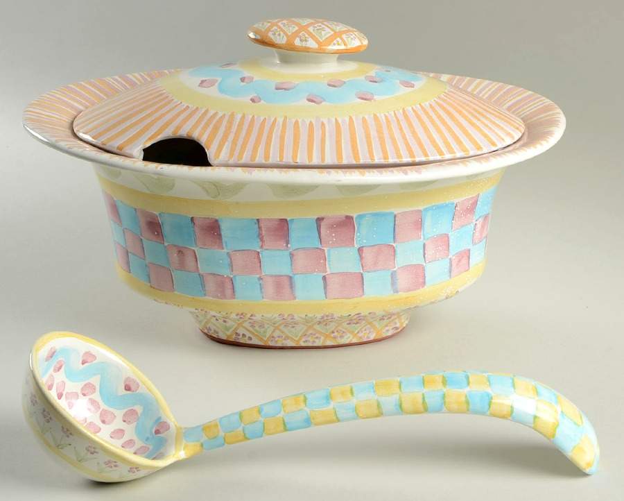 Summer Frock Oval Tureen & Lid and Ladle by MacKenzie-Childs-1