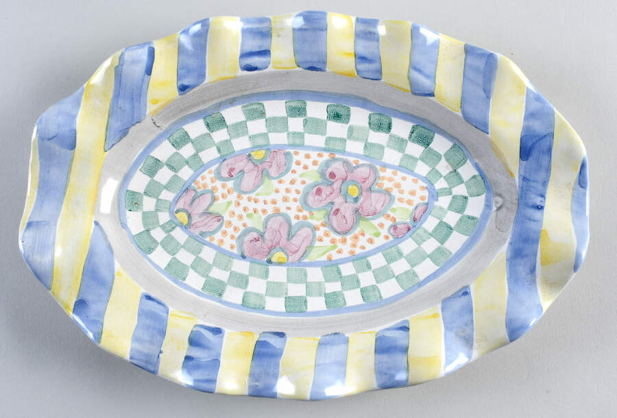 Myrtle 12" Oval Serving Platter by MacKenzie-Childs-1