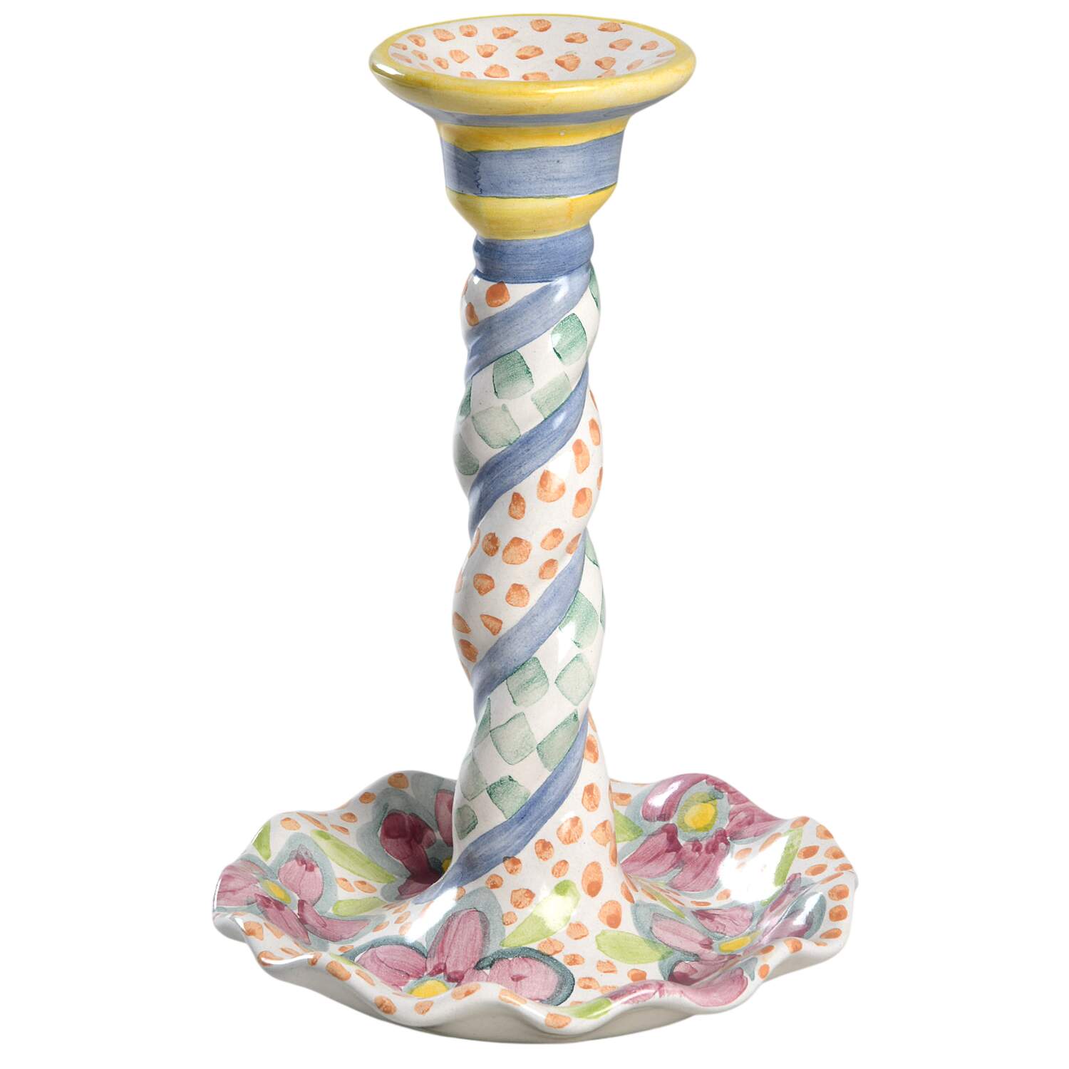 Myrtle 8" Tall Candlestick by MacKenzie-Childs-1