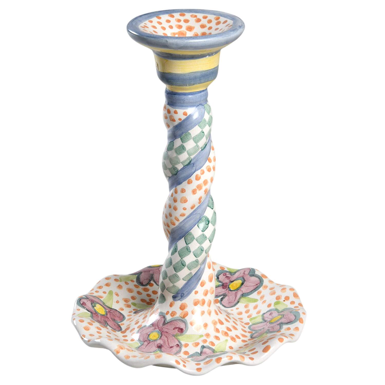 Myrtle 8" Tall Candlestick by MacKenzie-Childs-1